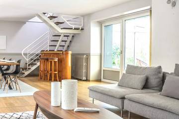 Cottage pour 10 personnes, avec balcon ainsi que jardin et sauna à La Fresnais