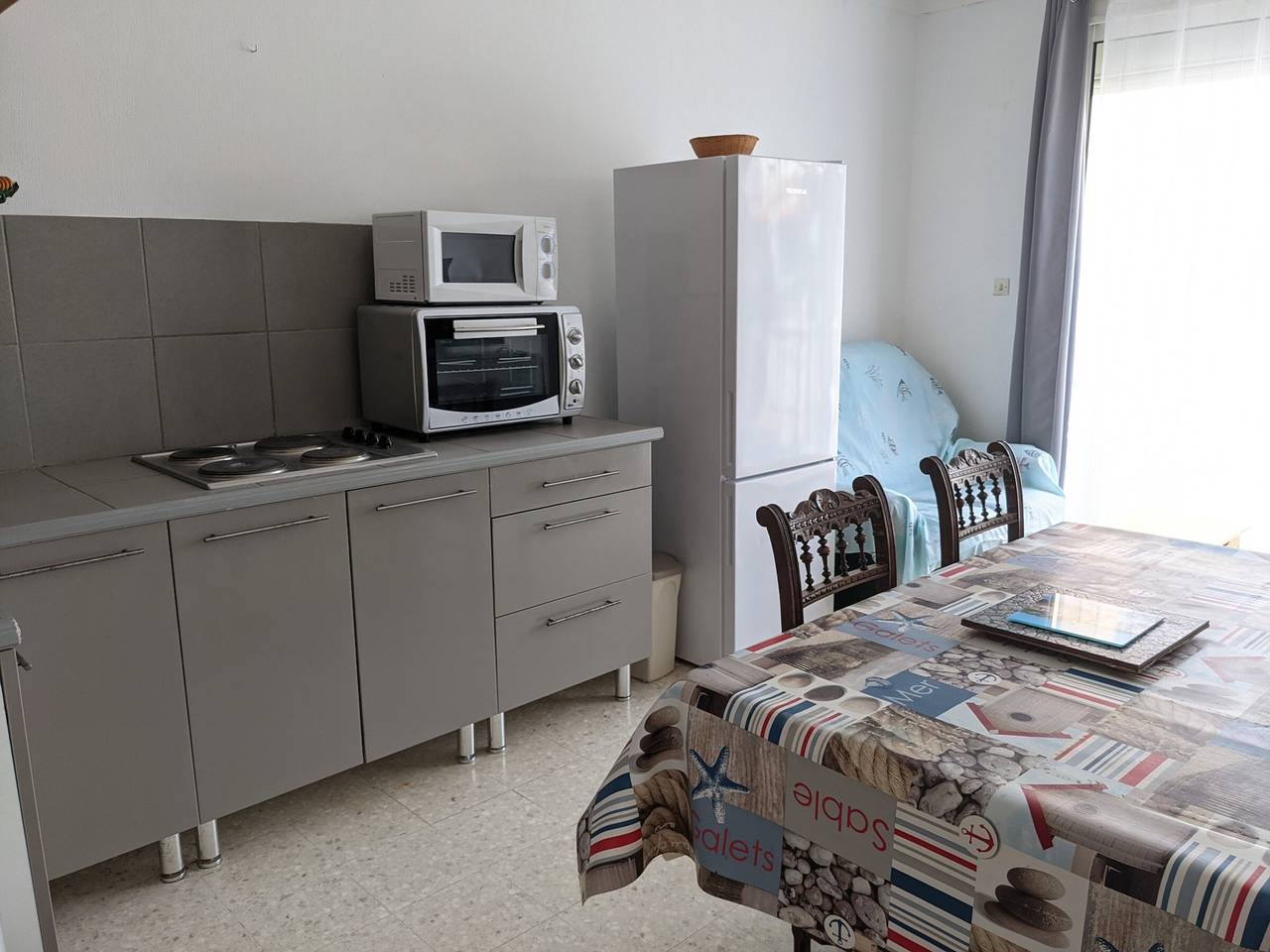 Klimatisiertes Erdgeschoss-Apartment T2 mit Hof, 200m vom Strand, ideal für 5 Personen in Port-la-Nouvelle, Mittelmeerküste (Frankreich)