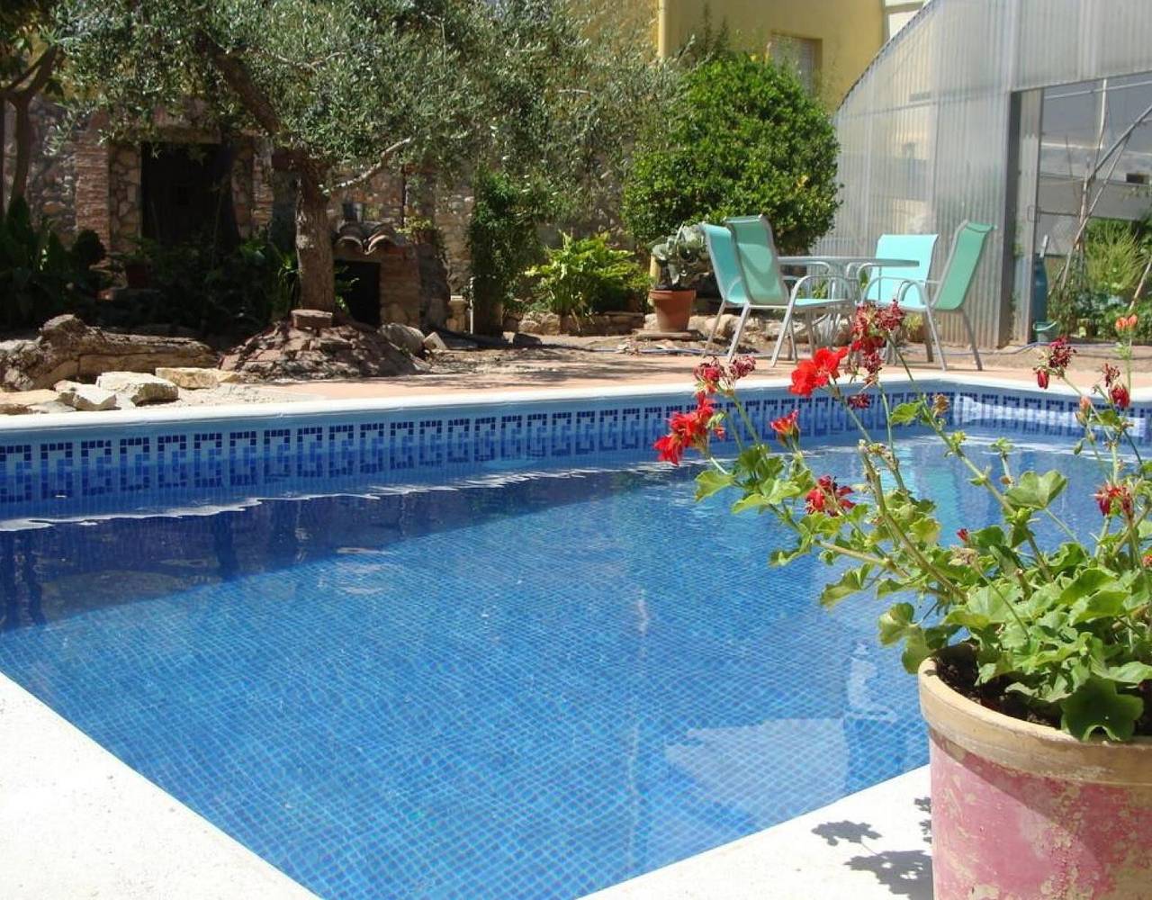 Casa de vacaciones 'Hort De La Cinteta' con vistas a la montaña, piscina y aire acondicionado in Alcover, Alto Campo