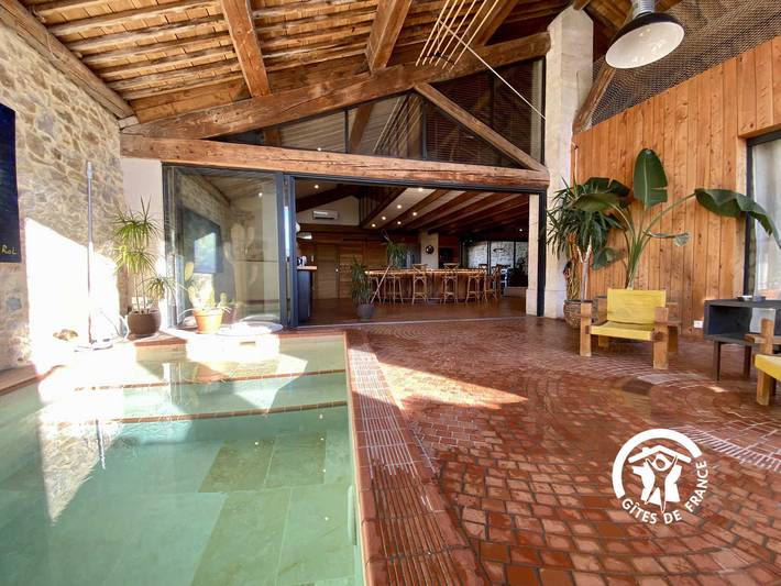 Gîte für 8 Personen, mit Terrasse und Pool sowie Sauna in Saint-Nazaire-d'Aude