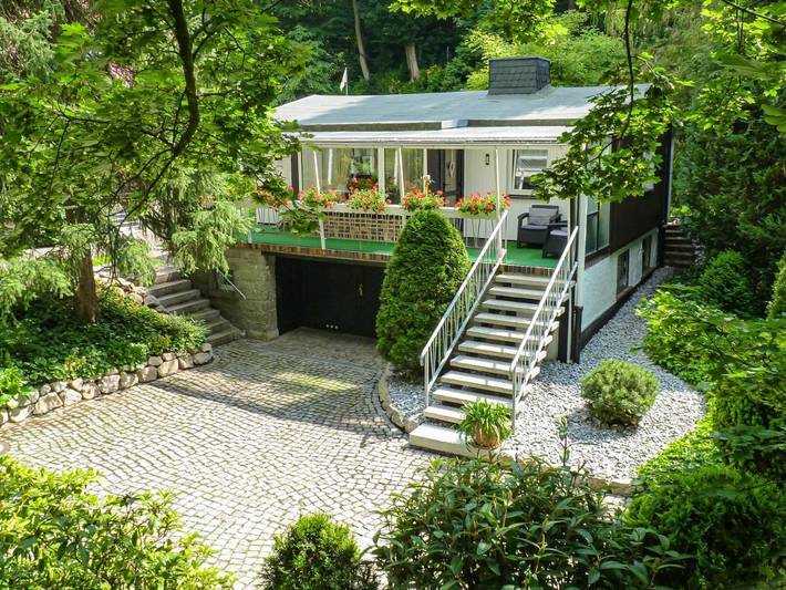 Ferienhaus für 2 Personen, mit Balkon und Terrasse sowie Garten und Ausblick in Schloss Wernigerode