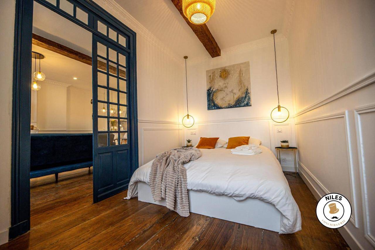 Appartement entier, L'Haussmann, Rare, Appartement Vue Château et Palmiers in Pau, Béarn