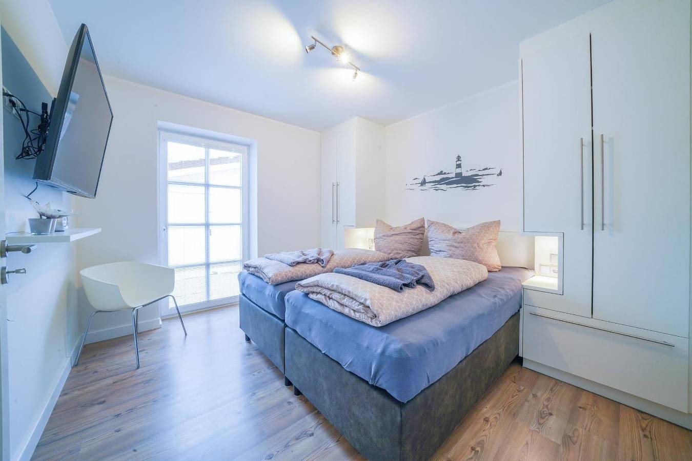 Geheel appartement, Vakantieappartement voor 4 personen met balkon/terras in Borkum
