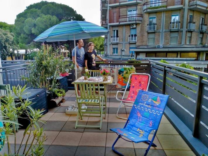 Vakantiewoning voor 3 personen, with zwembad and tuin as well as uitzicht in Grado