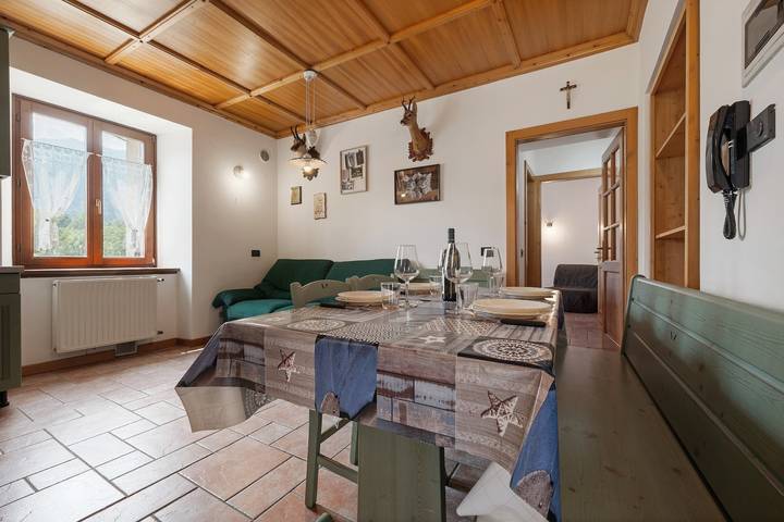 Entire apartment, Ca' Mocc Apartment with Fenced Garden and Mountain View in Val Rendena in Darè, Porte di Rendena