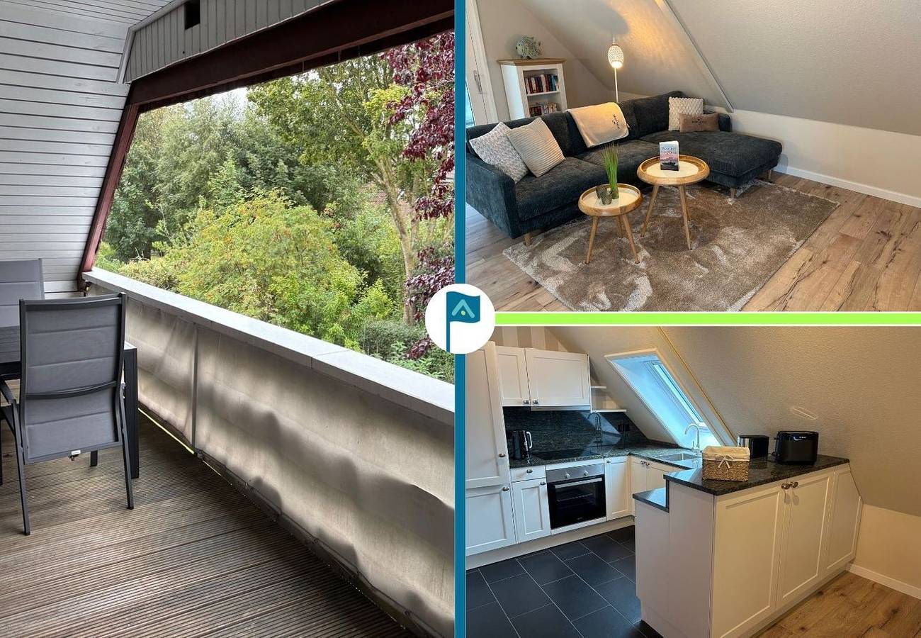 Ganze Wohnung, Eine traumhafte Wohnung mit riesigem, überdachten Balkon in Midlum, Föhr