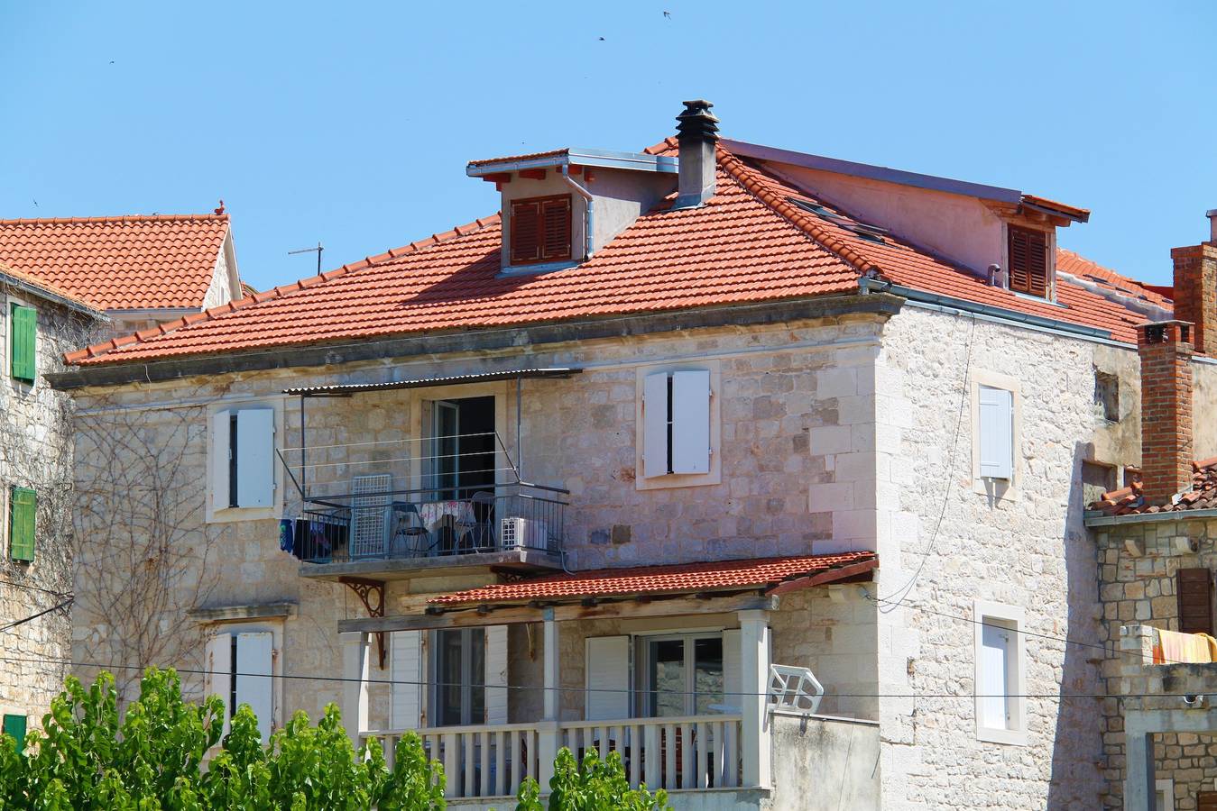 Cały apartament, Jednopokojowy apartament z balkonem i widokiem na morze Postira, Brač A-18971-a in Postira, Brac