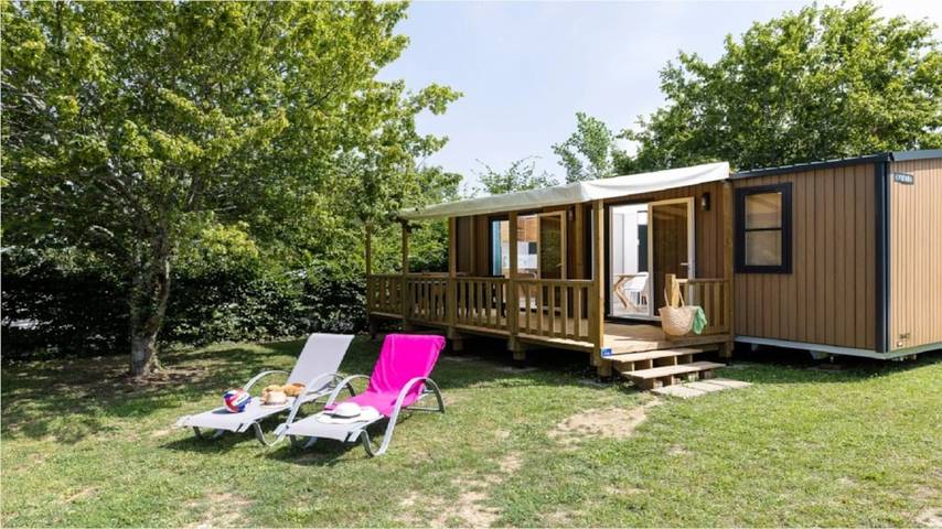 Mobil home pour 6 personnes, avec bassin pour enfant à La Romieu - 3