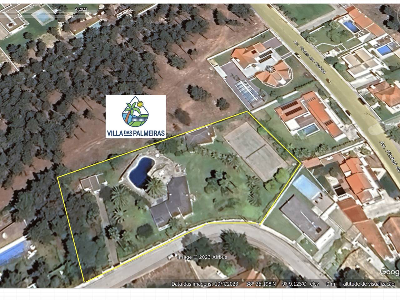 Villa das Palmeiras mit großem Schwimmbad in Aroeira, Corroios