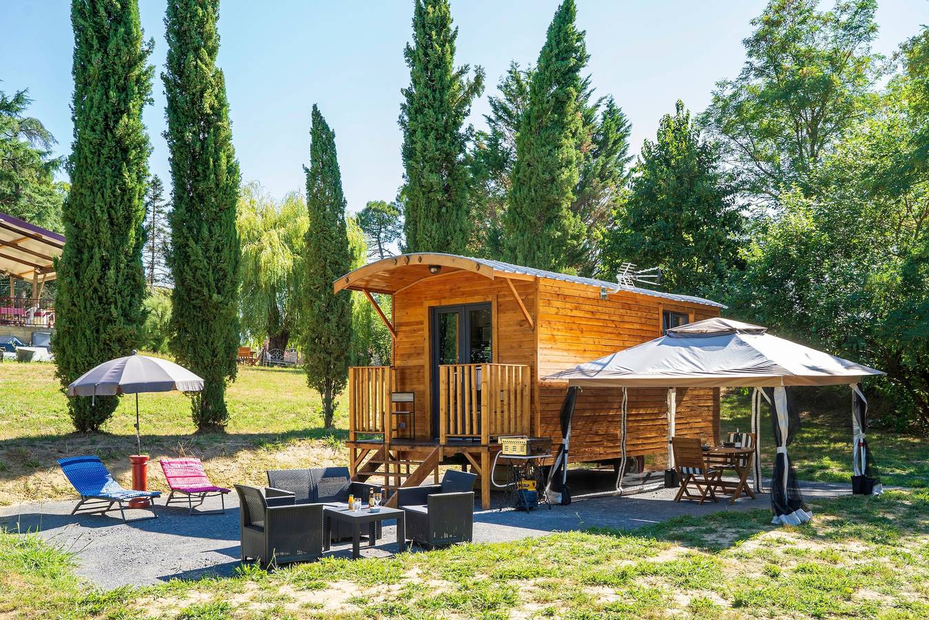 Tiny Home « D'Artagnan De La Pausa Verda » avec terrasse partagée, jardin privé et Wi-Fi in Montréal (Gers), Gers