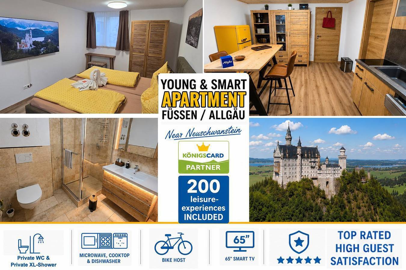 Ganze Ferienwohnung, Young + Smart Apartmen in Füssen, Bayerisch Schwaben