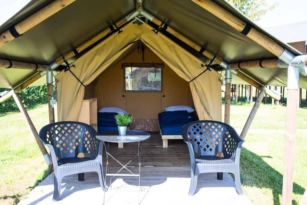 Boomgaard Campground (Vodatent) in Maaseik, Limburg (Belgien)