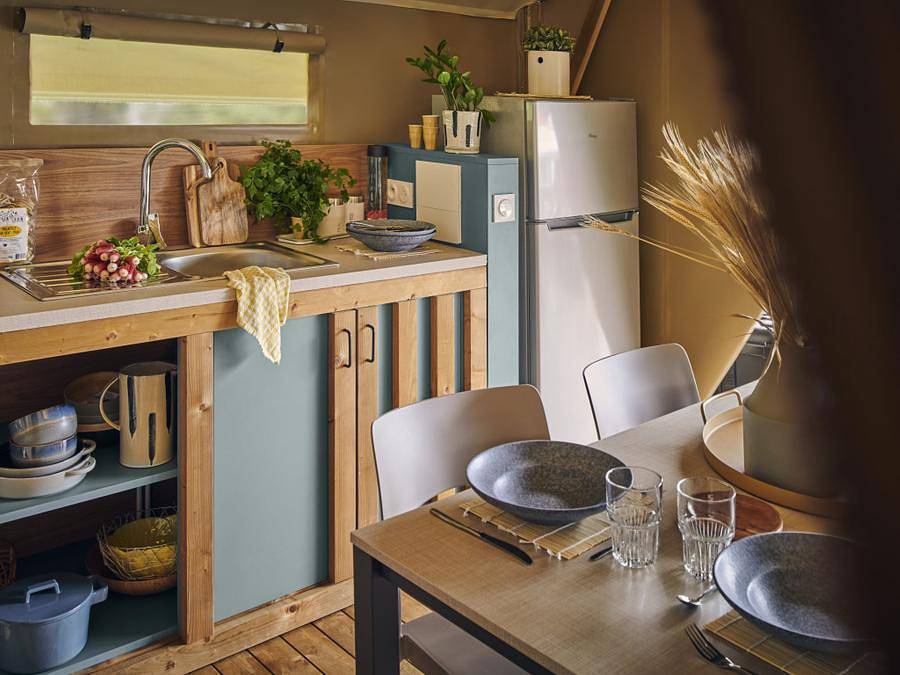 Camping La Rabine - Albergue 5 personas - Bungalow de lona "Tente Lodge" de 26 m² in Machecoul-Saint-Même, Nantes region