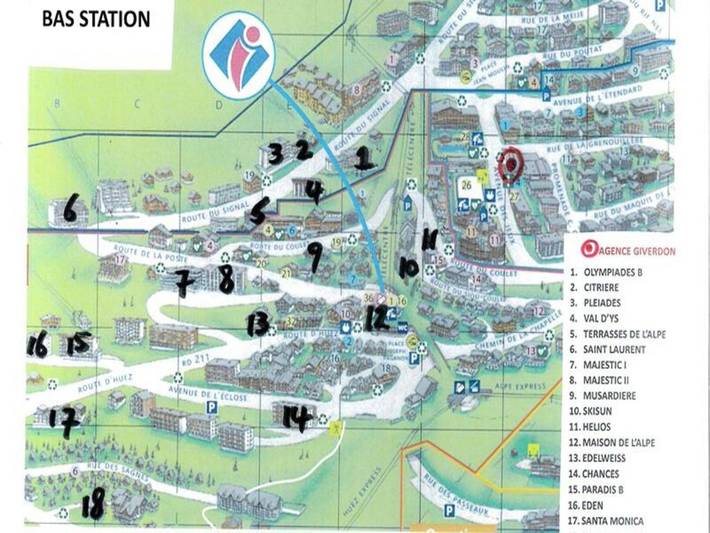 Gîte pour 4 personnes dans Office de Tourisme de l'Alpe d'Huez - 4