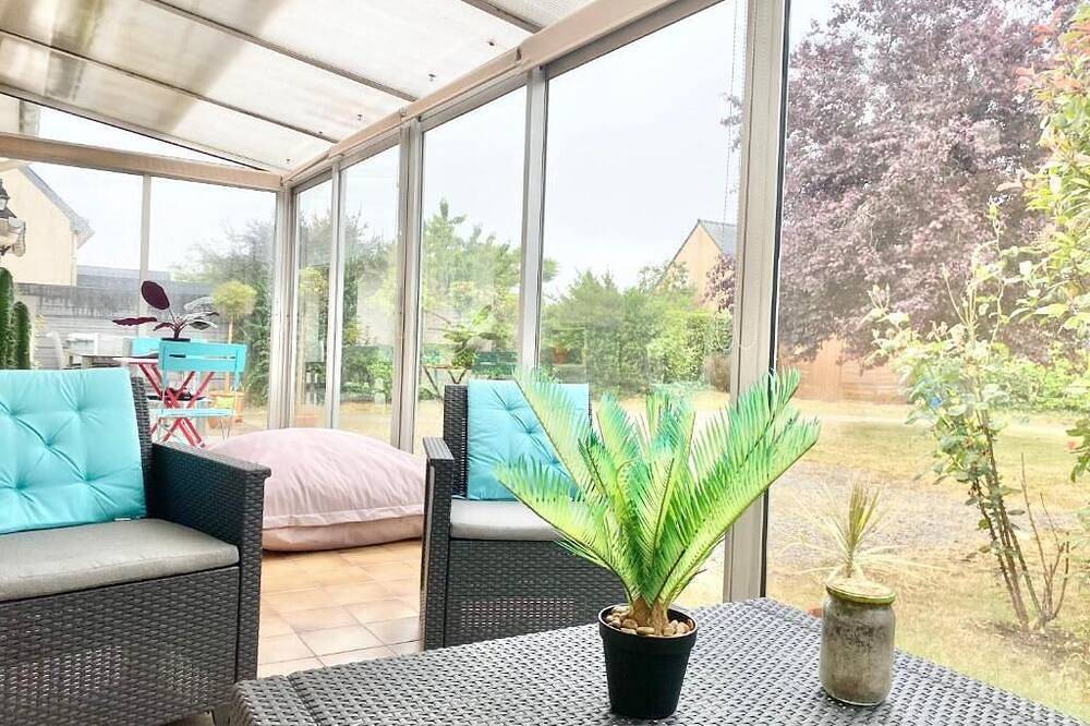 Maison Familiale Grand Confort 6 pers, Véranda & Jardin, Calme in Ergué-Gabéric, Région de Quimper