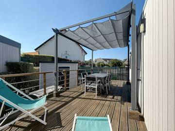 Mobil home pour 6 personnes, avec piscine et terrasse, animaux acceptés à Jullouville