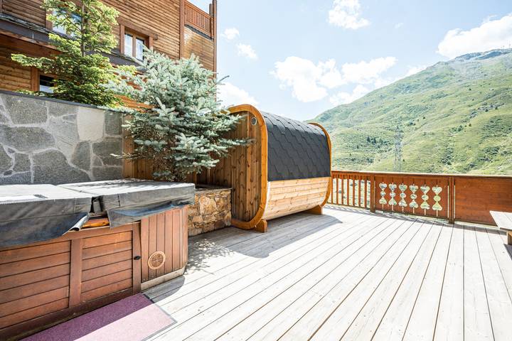 Vakantiewoning voor 12 personen, with uitzicht op het meer and balkon as well as sauna, met huisdier in Saint-Martin-de-Belleville
