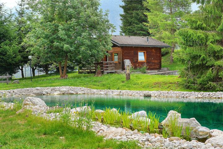 Baita de montaña pet-friendly con laguito y jardín en Pieve di Cadore, Dolomitas in Pieve di Cadore, Dolomitas Orientales