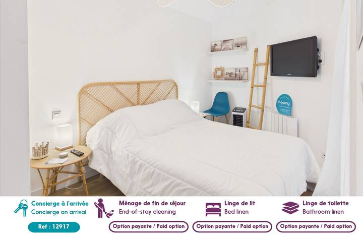 Appartement entier, Vue mer, plage à pied, appart. pour 4 in Pléneuf-Val-André, Côte d’Émeraude