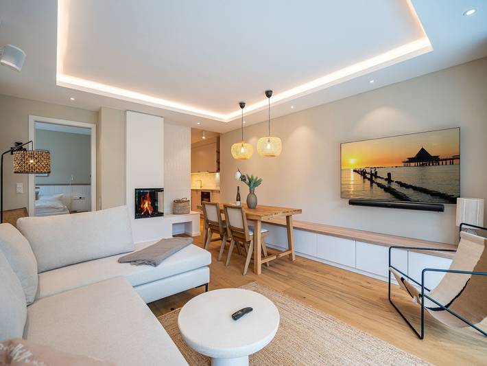Ferienwohnung für 4 Personen, mit Balkon und Terrasse sowie Sauna