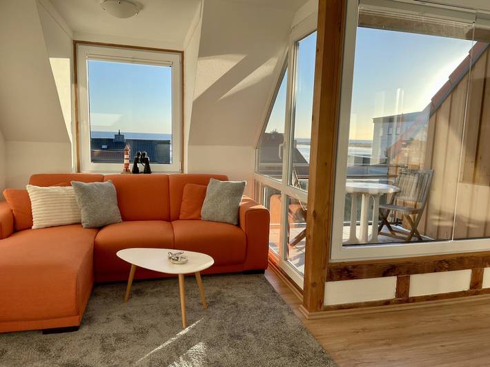 Ferienwohnung für 2 Personen, mit Balkon und Seeblick auf den Nordfriesische Inseln - 4