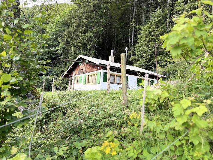 Hütte für 6 Personen, mit Balkon und Balkon/Terrasse sowie Terrasse und Garten im Allgäu