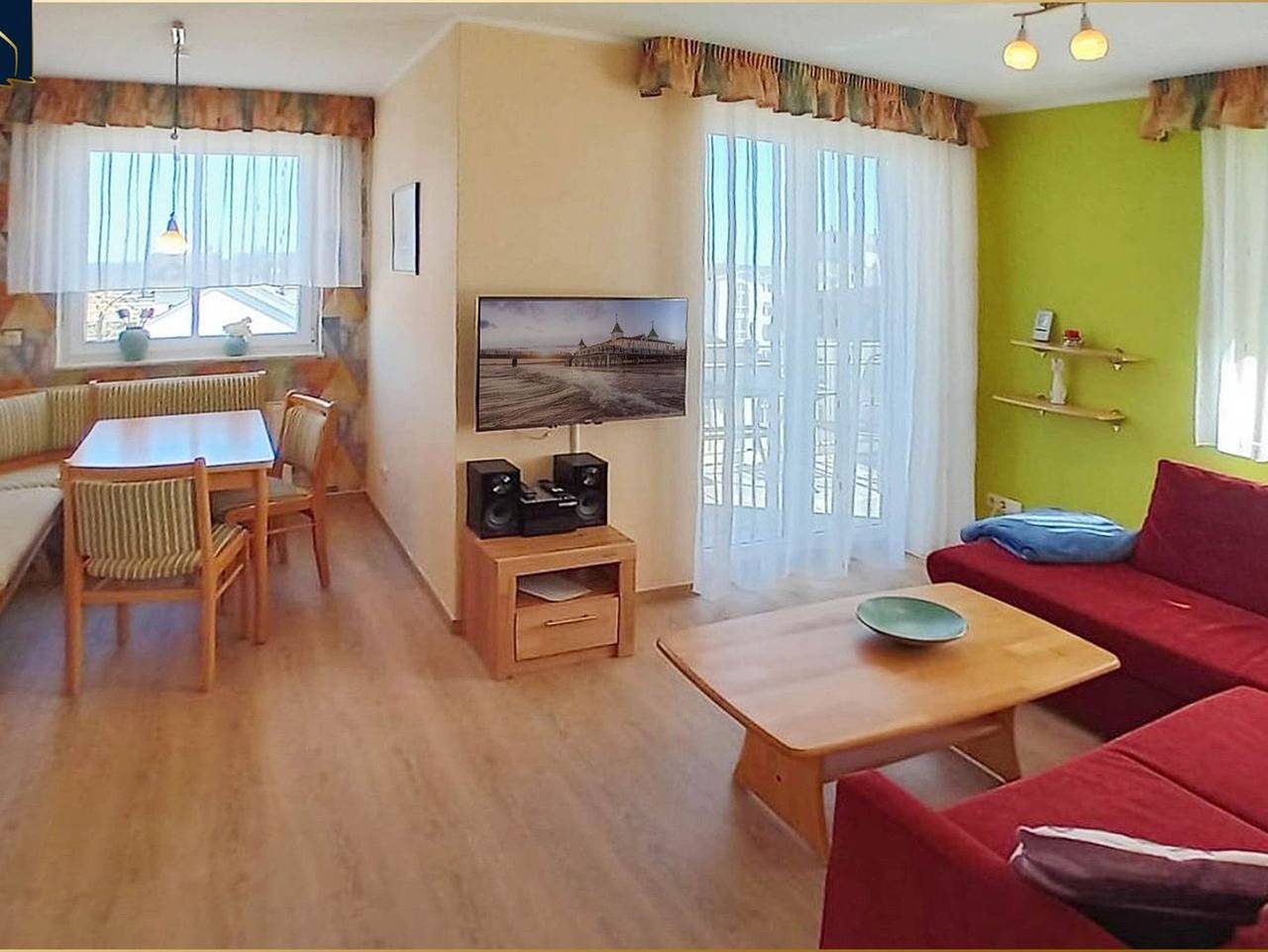 Ganze Ferienwohnung, Ferienwohnung Ferienidyll 11 - Gemütliche Ferienwohnung in Ahlbeck mit Meerblick und Balkon auf Usedom in Drei Kaiserbäder, Heringsdorf
