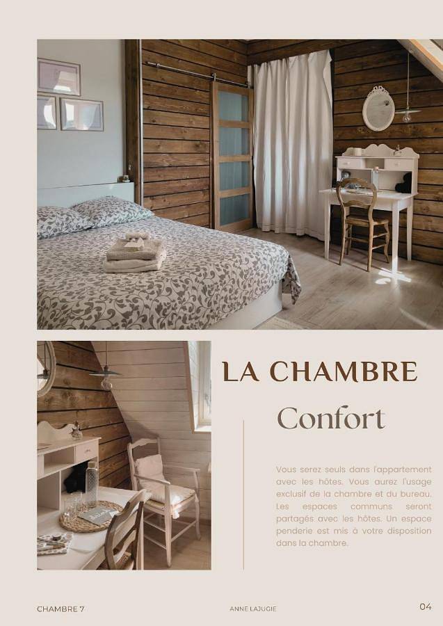 Chambre d’hôte pour 2 personnes