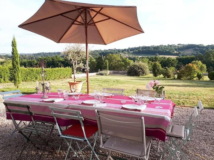 Gîte pour 12 personnes, avec balcon et vue à Le Vigen - 4
