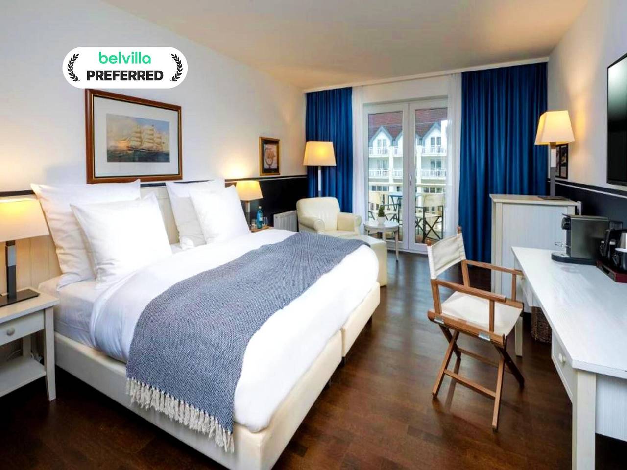 Ganze Wohnung, Hafendorf Sonntag Doppelzimmer mit Seeblick in Rheinsberger See, Rheinsberg