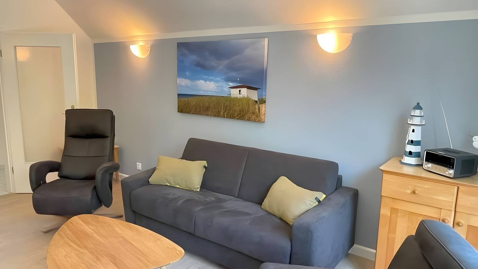 Ganze Wohnung, Apartment „Bernsteinfischer“ mit Balkon und Wlan in Zempin, Usedomer Norden