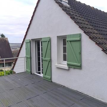 Cottage pour 2 personnes, avec jardin ainsi que terrasse et vue à Château-Thierry