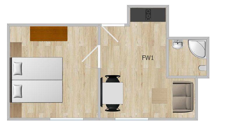 Ganze Ferienwohnung, Haus Gabi - 2-Raum-Fewo in Büsum, Dithmarschen