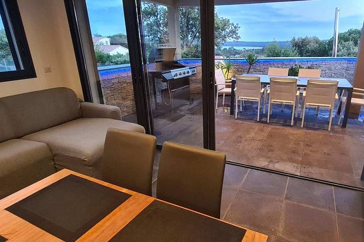 Entire apartment, Pinarello sea view — 2-bed, heated pool 29°C, walk to beach, private spa (2) in Sainte-Lucie de Porto-Vecchio, Zonza