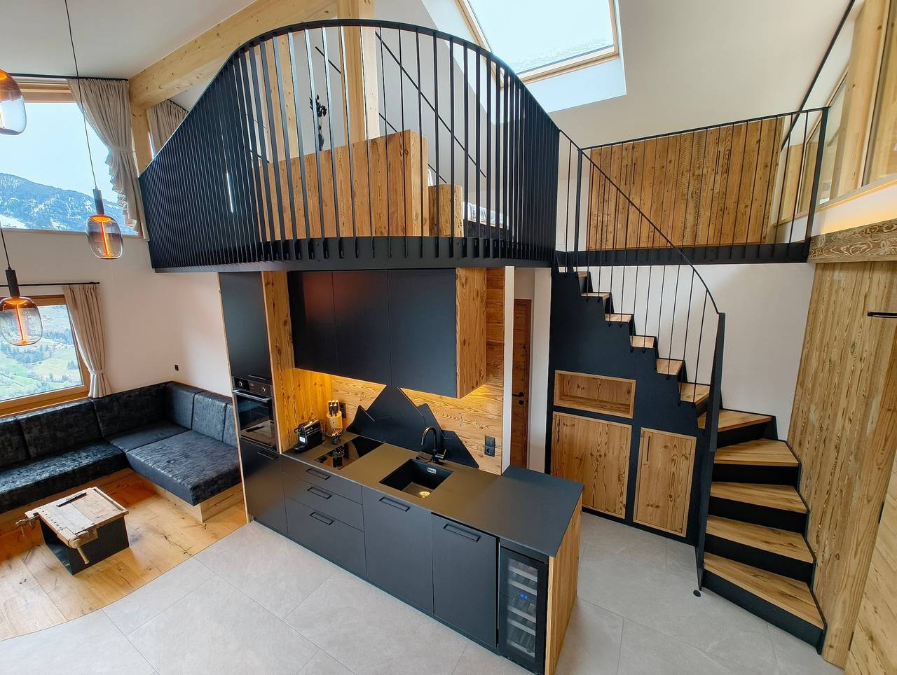 Chalet Bucher mit Whirlpool, Sauna und einen atemberaubenden Ausblick in Vernuer, Riffian