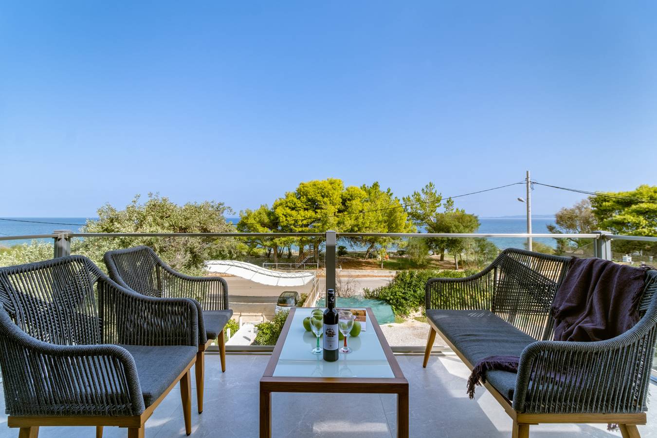 Villa with Sea View, Shared Garden & Wi-Fi in Lefkada City, Greece
