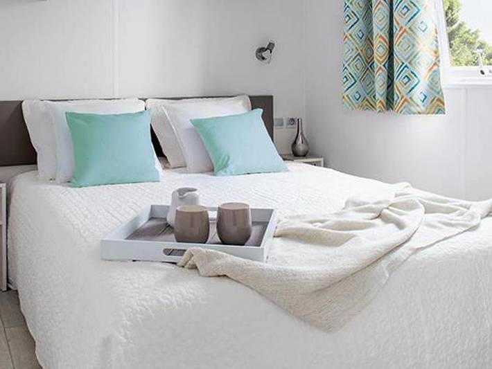 La Touesse Camping - Mobilheim 6 personen - Bahamas 36m² - 3 Schlafzimmer - Überdachte Terrasse in Saint-Lunaire, Saint-Malo und Umgebung
