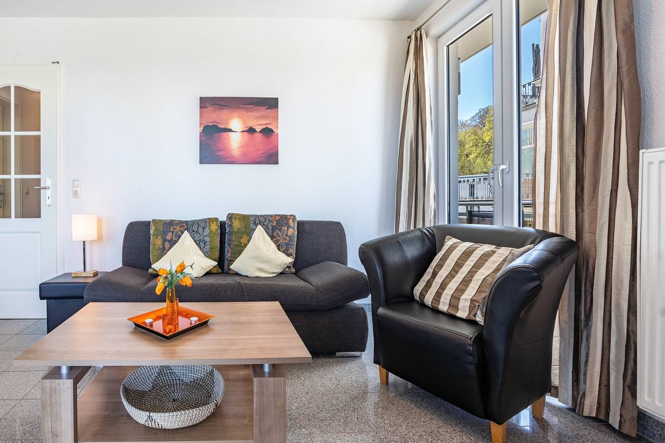 Ganze Wohnung, Ferienwohnung 'Am Hochufer - Erste Reihe' mit Meerblick, Balkon und Wi-Fi in Sellin, Rügen
