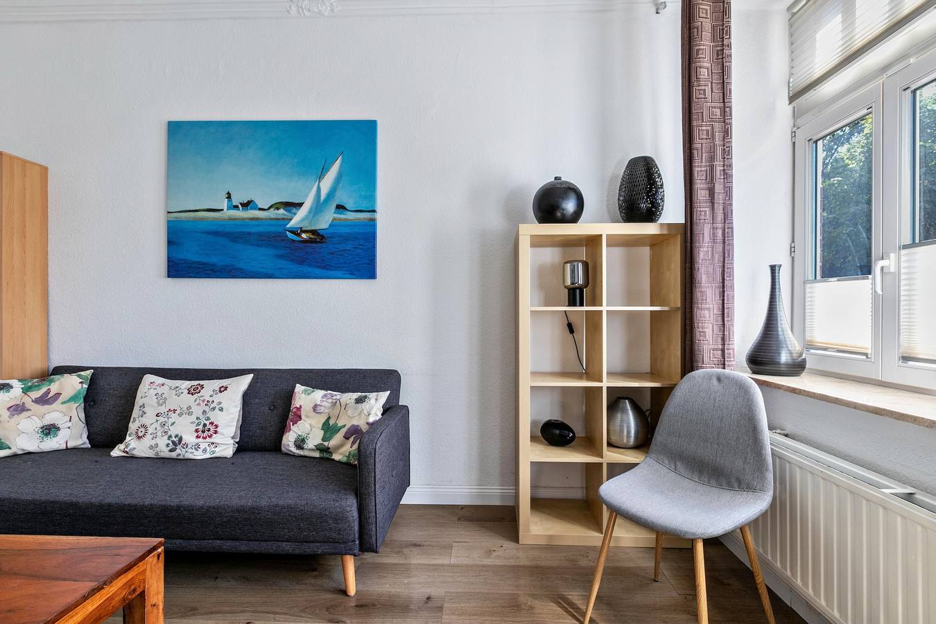 Apartamento entero, Apartamento 'Möbiliertes Wohnen Auf Dem Sandberg' con terraza privada y Wi-Fi in Flensburgo, Fiordo de Flensburg