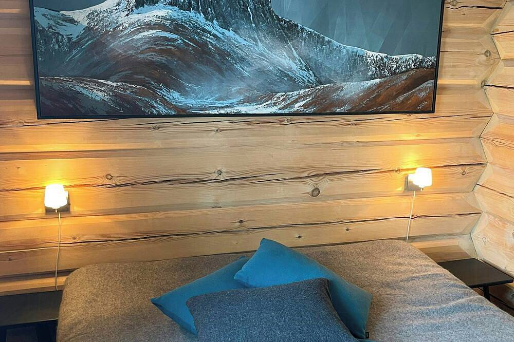 Design-Hütte in Høgevarde mit Panoramablick in Flå