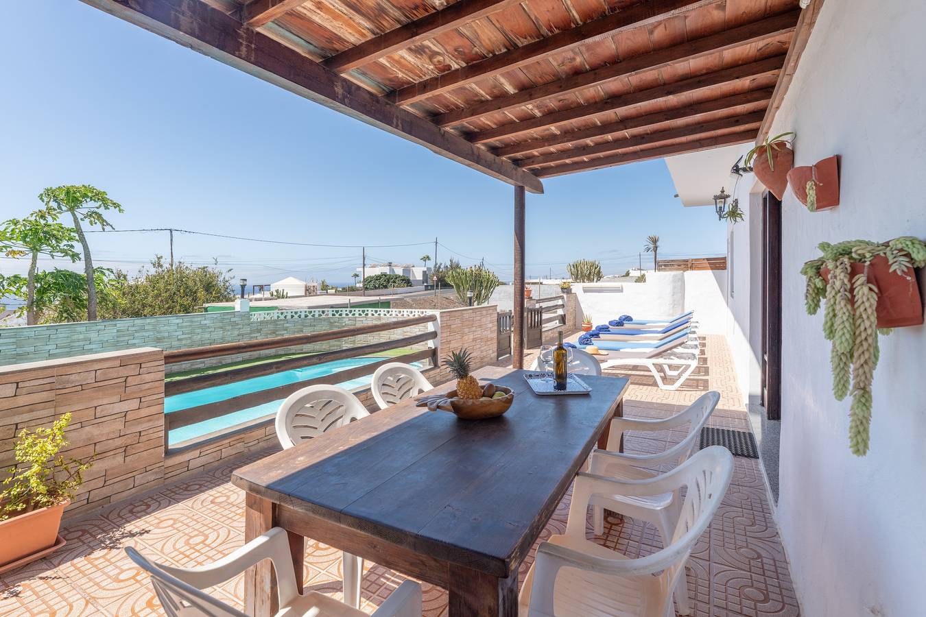 Appartement entier, Appartement de vacances « Andres House » avec vue sur mer, piscine privée et Wi-Fi in Mácher, Tías