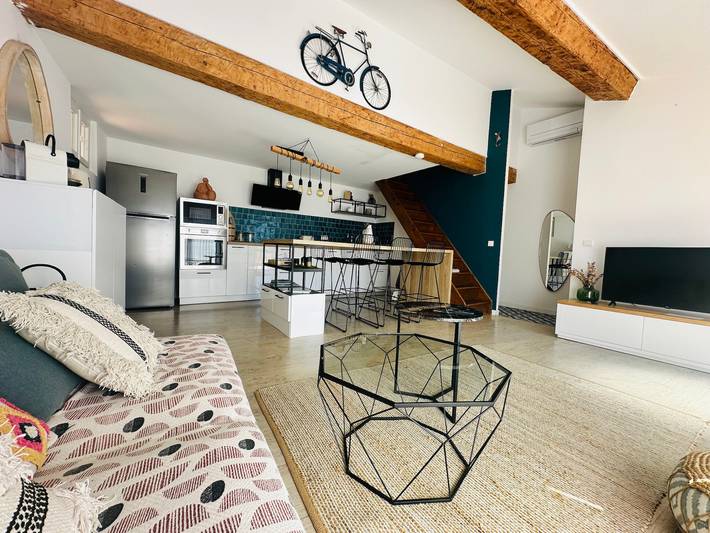 Ganze Wohnung, Port-Vendres: Duplex mit 3 Schlafzimmern, klimatisiert, nahe am Hafen in La Côte Vermeille, Port-Vendres