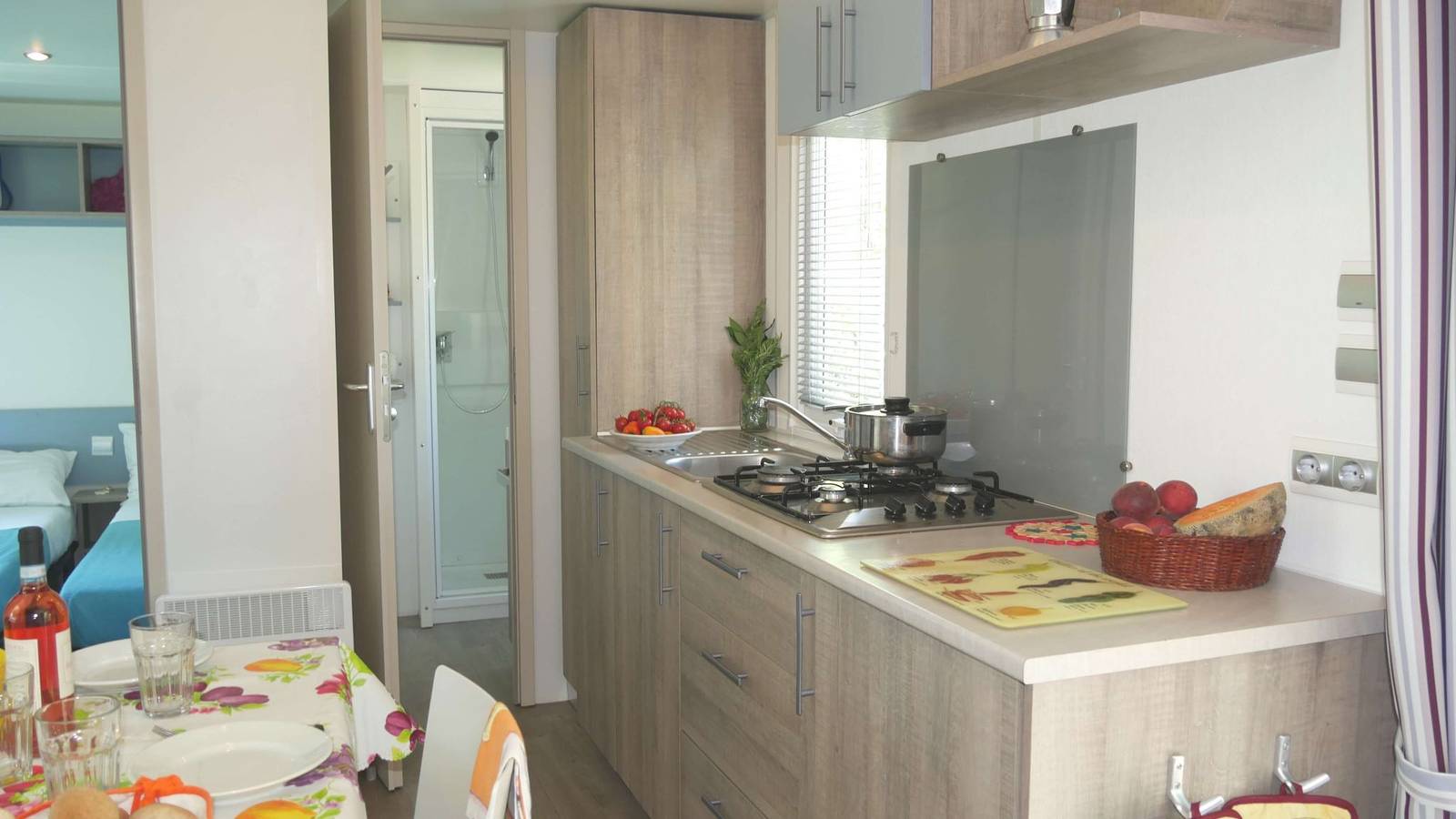 Ferienanlage La Masseria Mobilehome Happy Comfort für 5 Personen in Galípoli, Golfo de Tarento