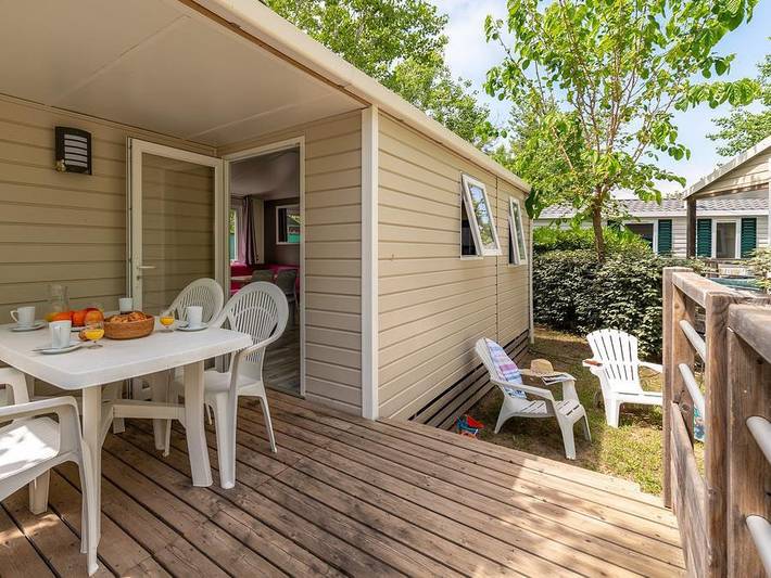 Camping Le Moulin de Kermaux - Mobilheim 4 personen - Comfort | 2 Schlafz. | 4 Pers. | Einfache Terrasse | Tv in Carnac, Côte des Mégalithes