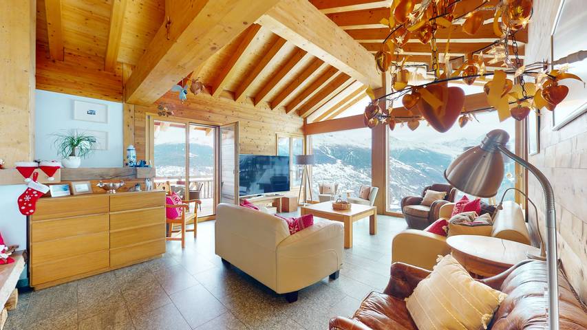 Location de vacances pour 12 personnes, avec jardin ainsi que sauna et jacuzzi à Hérémence - 2