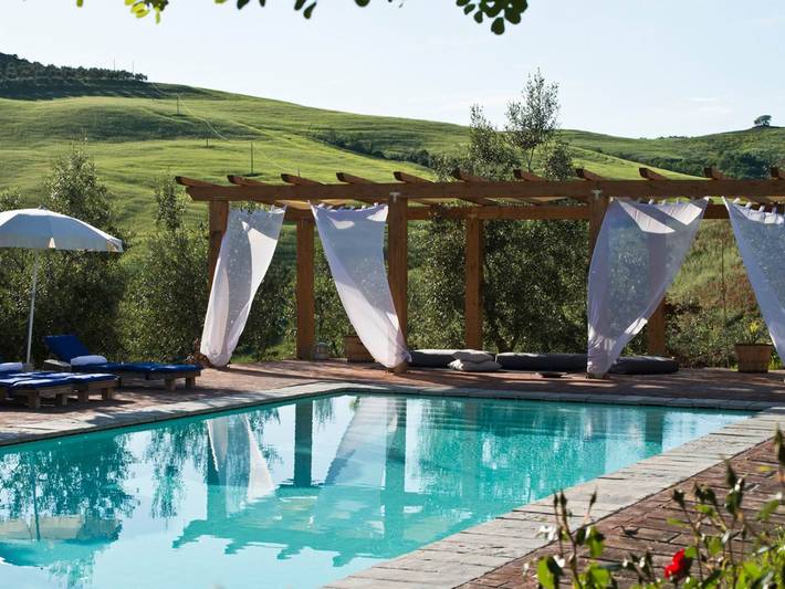 Vakantiewoning voor 4 personen, met terras en zwembad in Volterra
