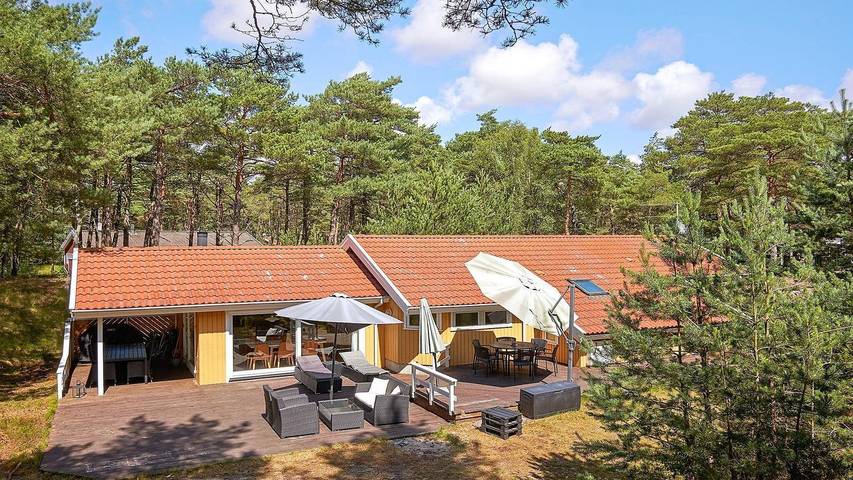 Ferieudlejning for 9 personer, med sauna og jacuzzi samt terrasse, husdyr tilladt i Dueodde