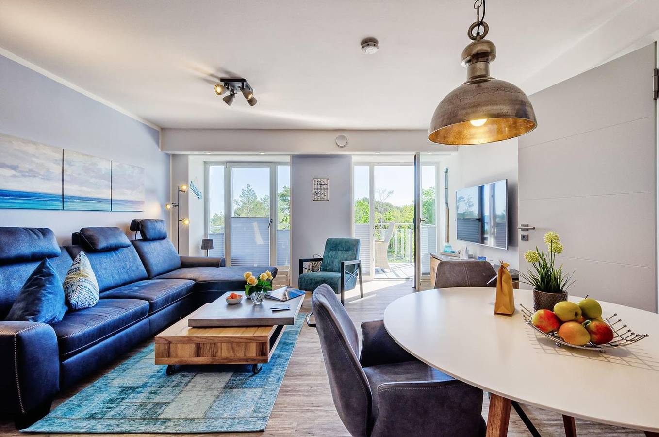 Cały apartament, Fewo Strandglück: Ferienwohnung 68m² mit Balkon, Meerblick & 2 Schlafzimmern in Prora, Binz