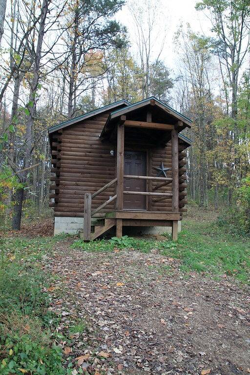 Kabine-Eigenes Badezimmer-Standard-Cupids Cabin in Hocking Hills