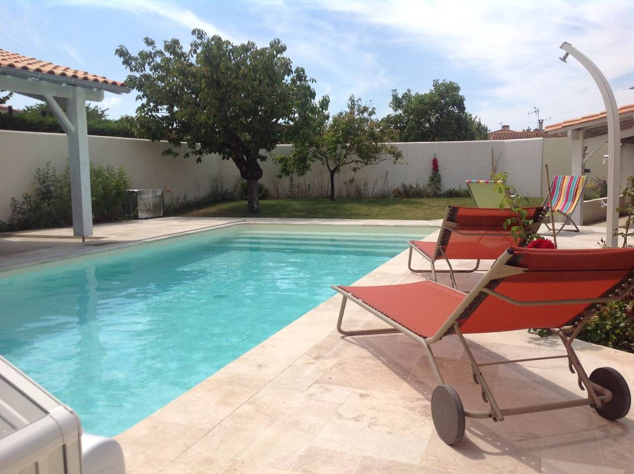 Maison de plain-pied, grande piscine, proche mer in Nieul-sur-Mer, Région de La Rochelle